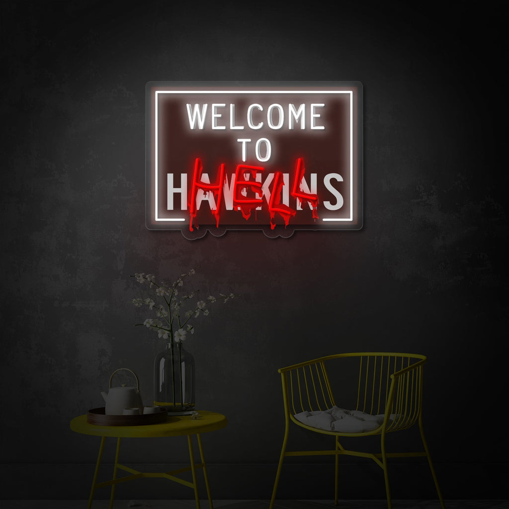 Hell Welcome LED Neon Sign | Gothic Wall Art