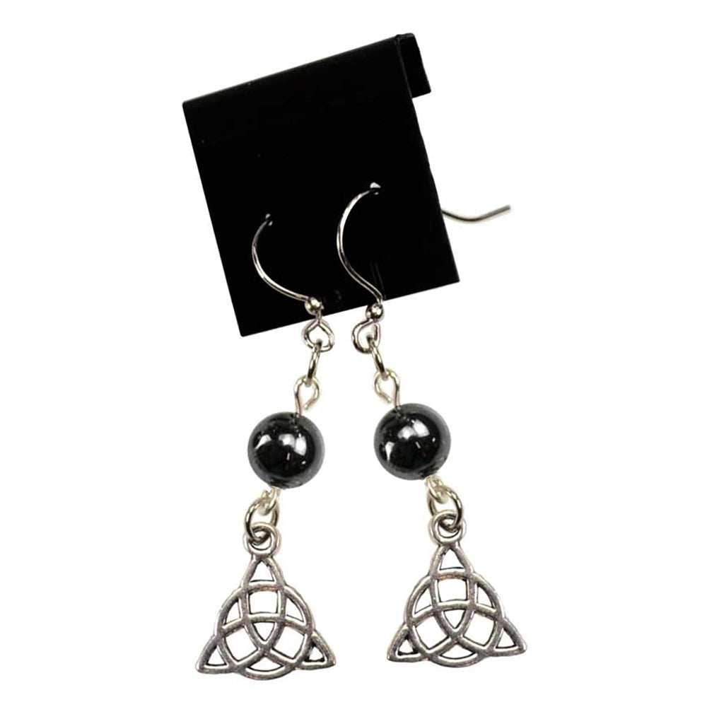 Hematite Triquetra Earrings - 