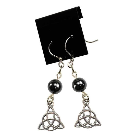 Hematite Triquetra Earrings - 