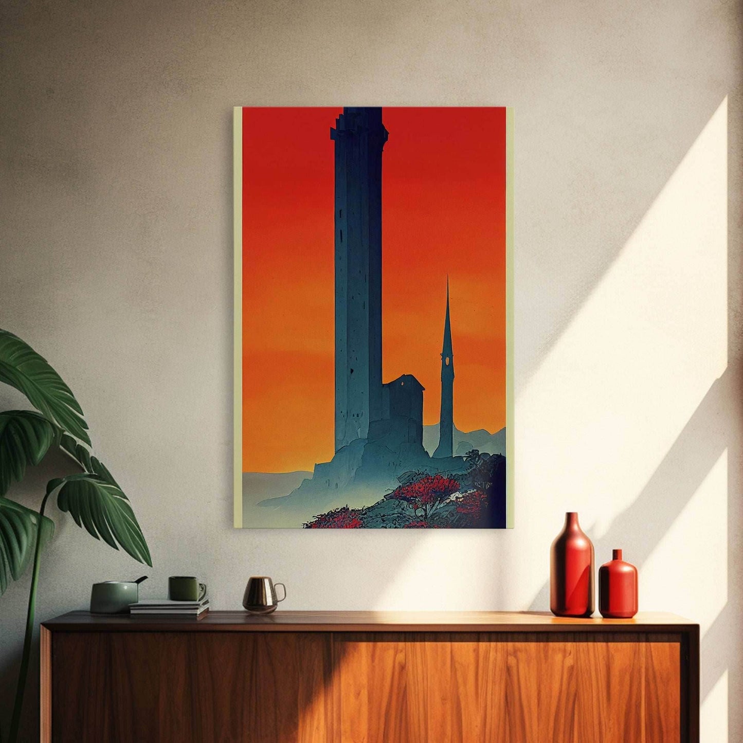 The Dark Tower, Fantasy RPG Concept Art, Wall art, framed canvas print, framed painting - 8x12 Inches / Gallery Wrap Canvas - Ready To Hang