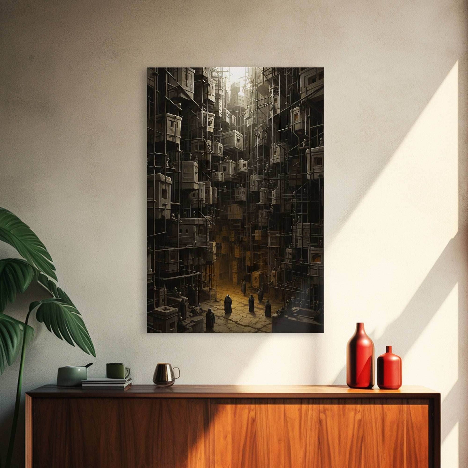 Creepy Wall Decor, Dark Art Print, Canvas Print, Wall Hanging, Portrait Art, Spooky Room Decor, Dark Fantasy Art, Fantasy Artwork, RV Decor - 8x12 Inches / Gallery Wrap Canvas - Ready To Hang