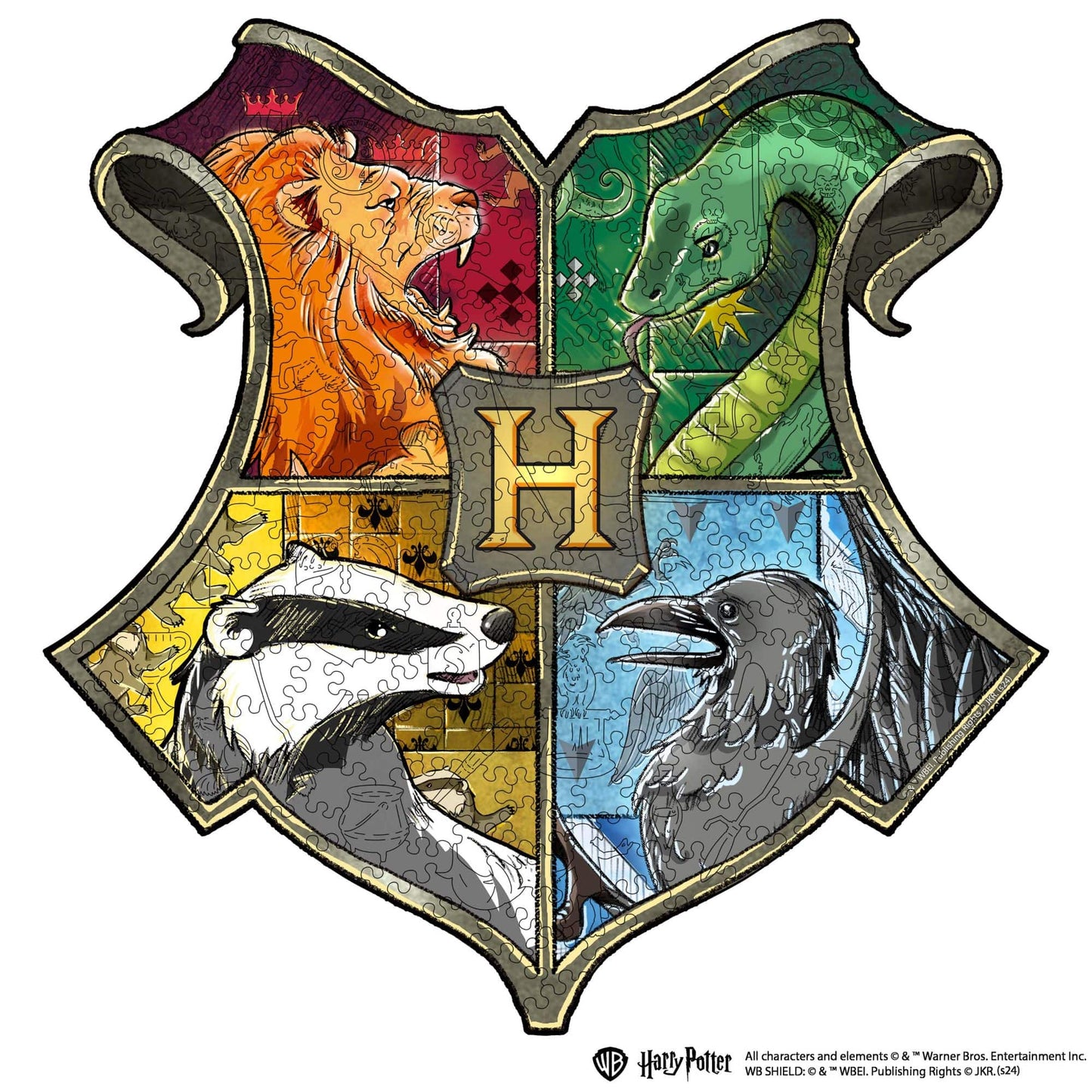 Wooden jigsaw puzzle Harry Potter Hogwarts™ Crest
