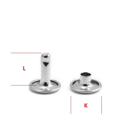 Hollow Rivet KØ5,6 x L6,7 mm Iron/Anthracite