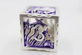 Seascape: Silver & Purple - Hollow Metal RPG Dice Set - 