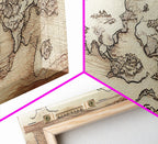 RPG World Map Concept Art, Ready To Hang Canvas Print, Panoramic Art, Extra Wide Wall Decor, Cool Mancave Art, D&D, DND