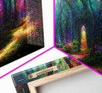 Fantasy wall art, canvas print, magical forest, fantasy landscape art, ready to hang wall art - 10x20 Inches / Gallery Wrap Canvas - Ready To Hang