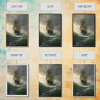 Haunted Pirate Ghost Ship On Rough Seas, Framed Canvas Print, Fantasy Wall Art, Wall Decor, Pirate Wal Art, Gift For Him, Kid's Room - 8x12 Inches / Gallery Wrap Canvas - Ready To Hang