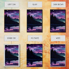 Fantasy Starry Night Magical Forest Landscape, 3 Piece Wall Art, Ready To Hang Canvas Print, Cool Unique Living Room Wall Art Decor - 8x12 In. - 3 Pieces / Stretched Canvas