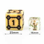 Huge Parchment Castle Dice Set - 25mm - 