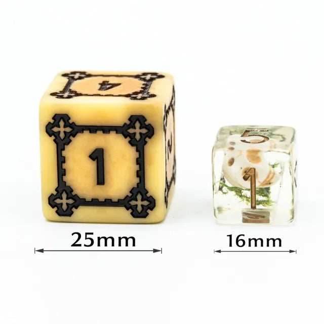 Huge Parchment Castle Dice Set - 25mm - 