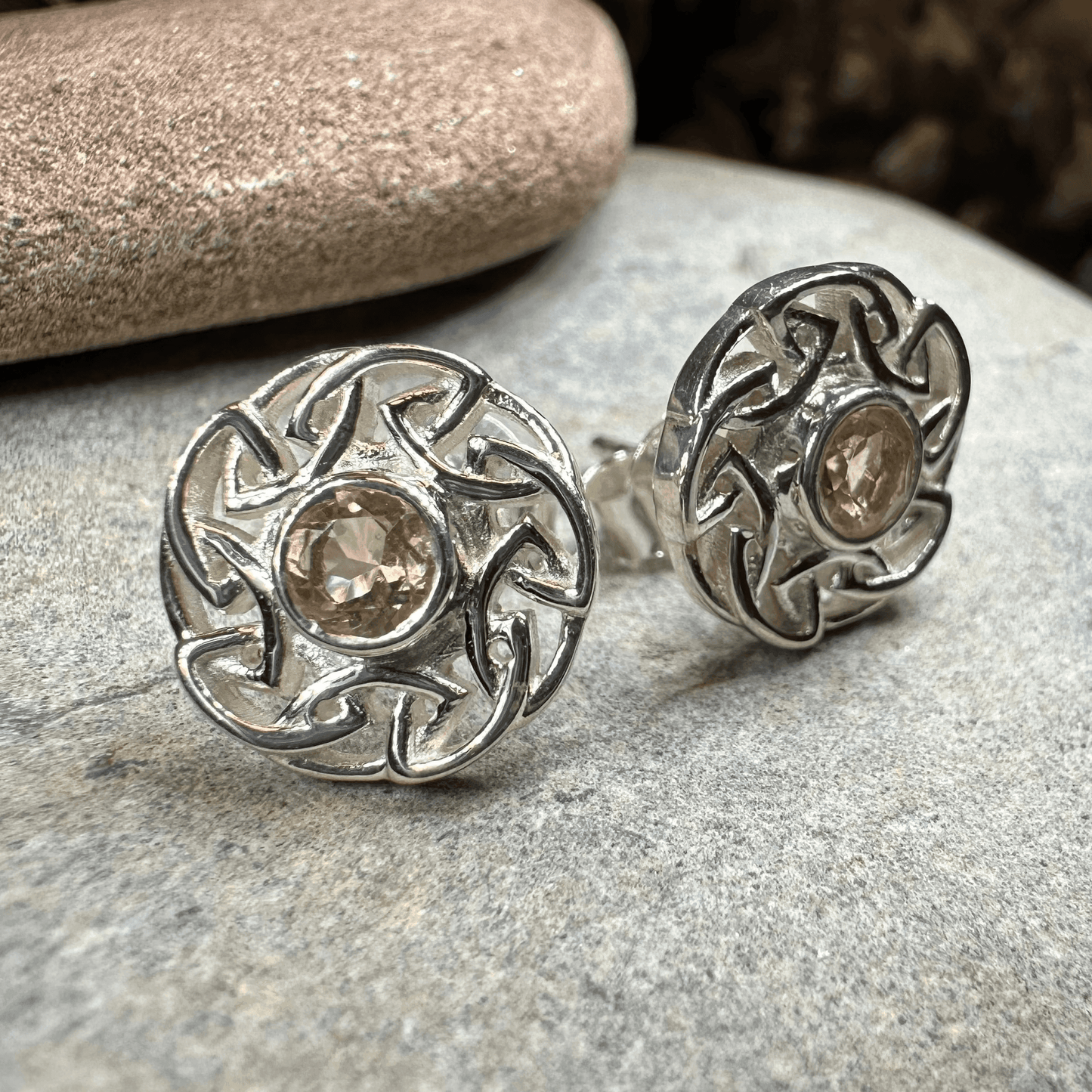 Alfiva Celtic Earrings - Amethyst