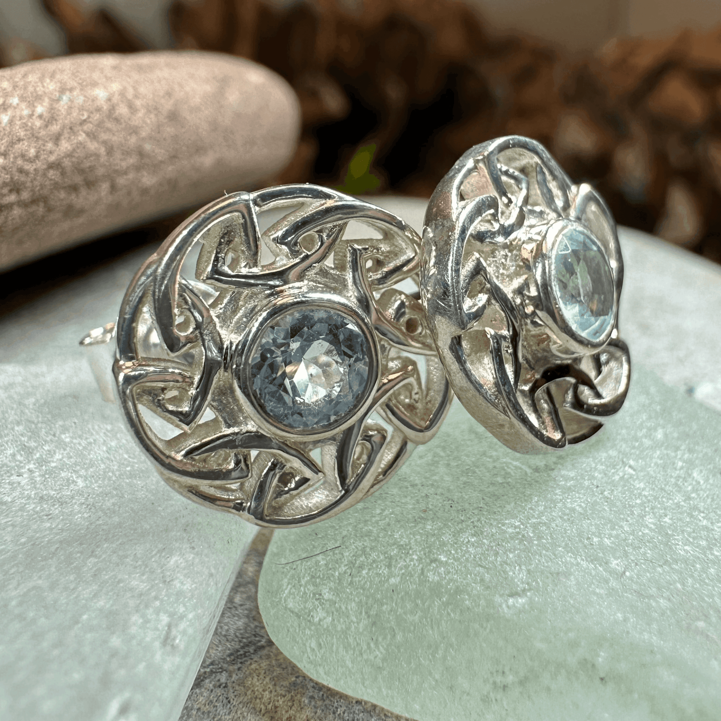 Alfiva Celtic Earrings - Amethyst