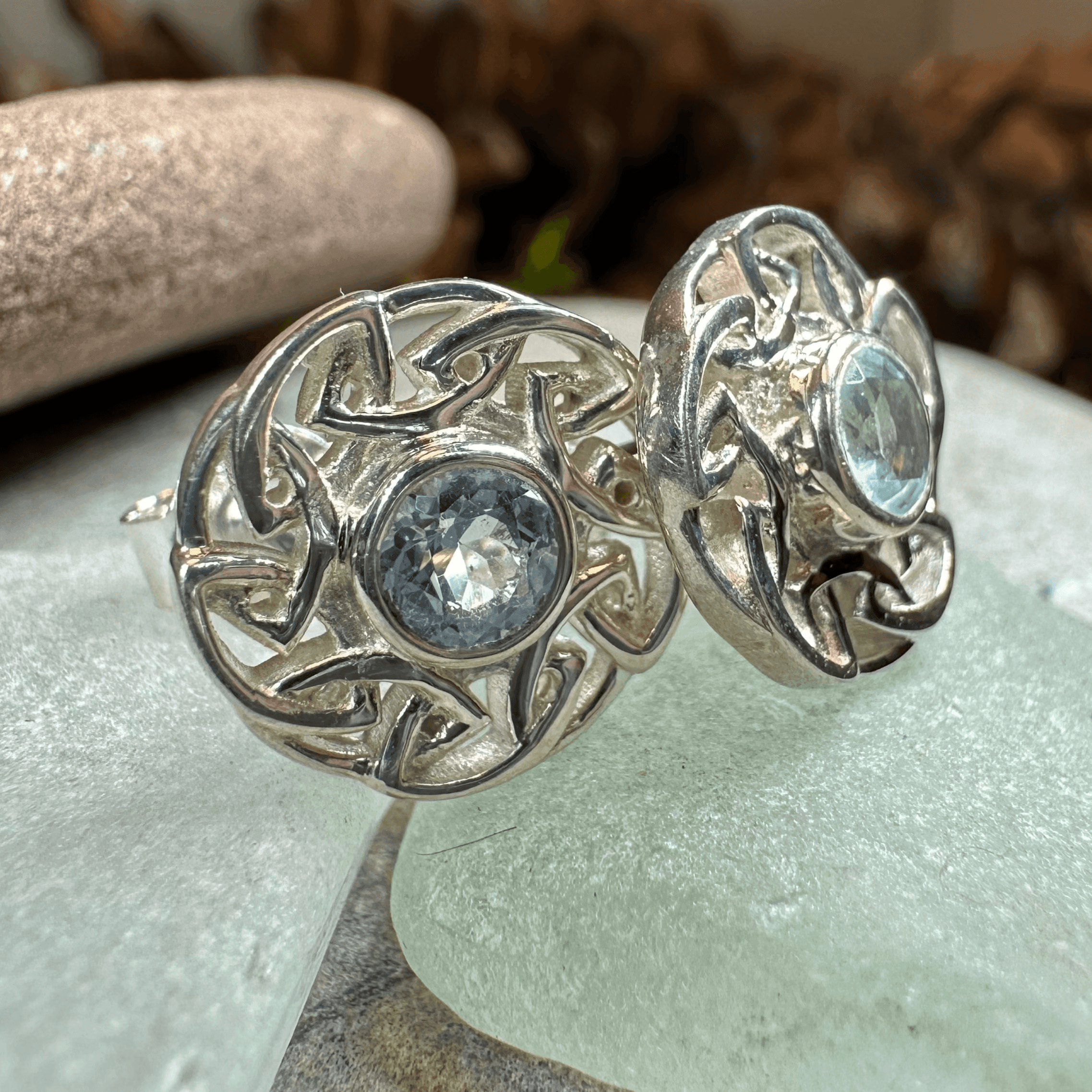 Alfiva Celtic Earrings - Amethyst