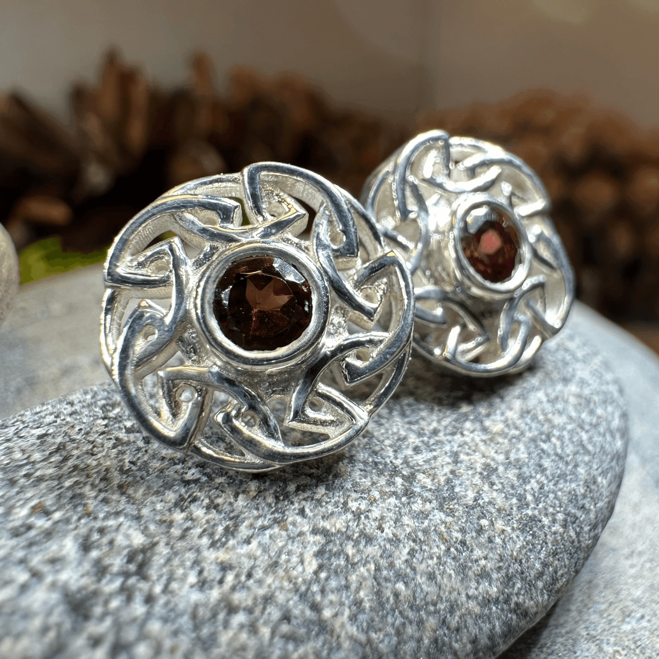 Alfiva Celtic Earrings - Amethyst
