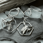Honeycomb Bee Earrings - 