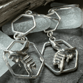 Honeycomb Bee Earrings - 