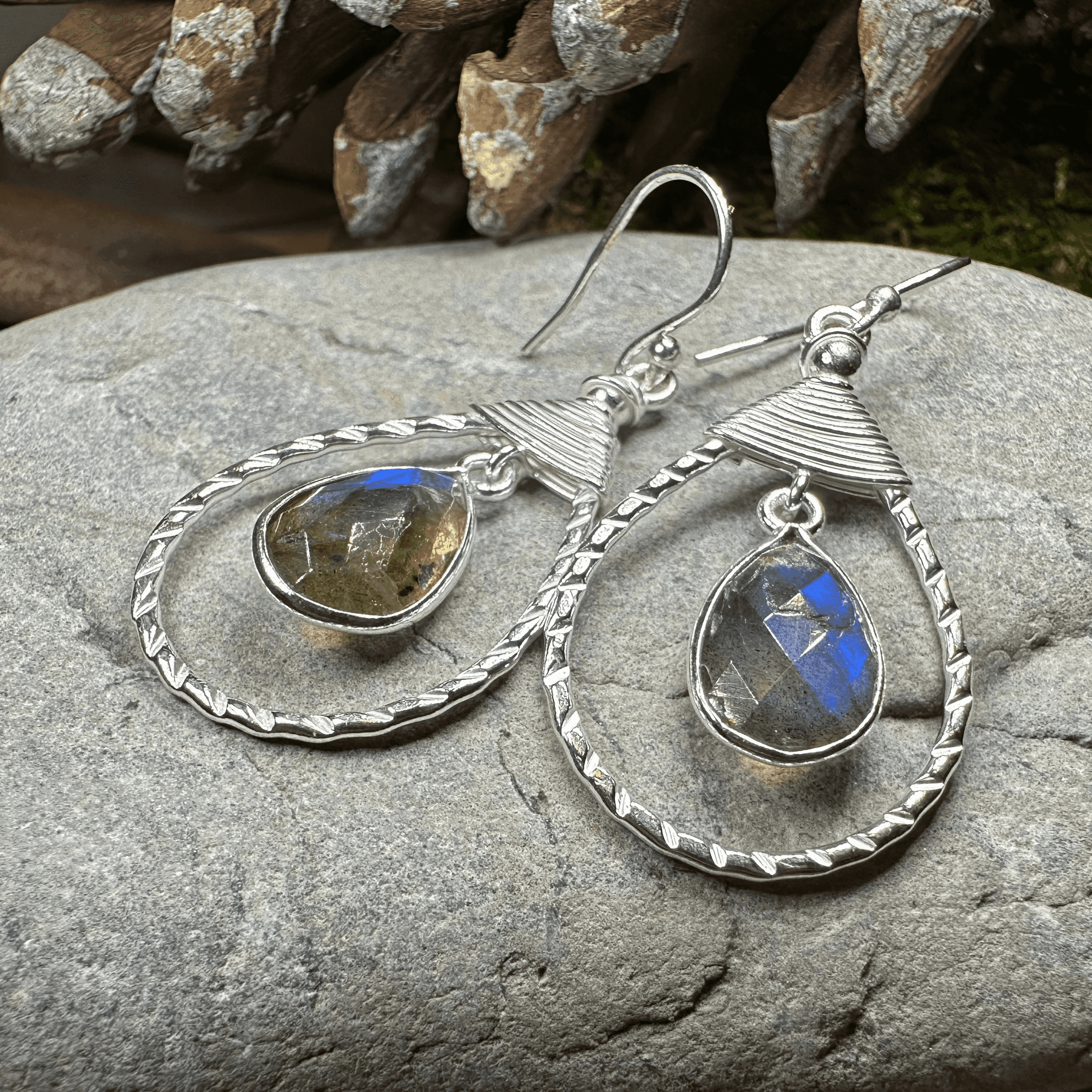 Delyth Celtic Earrings - Moonstone