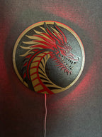 3D Backlit Dragon - Backlit