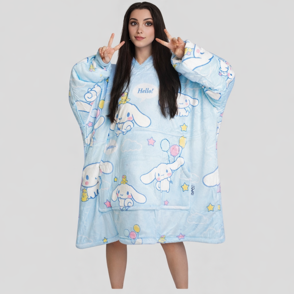 Cinnamoroll Wearable Blanket Hoodie for Kids & Adults | OLM Toys