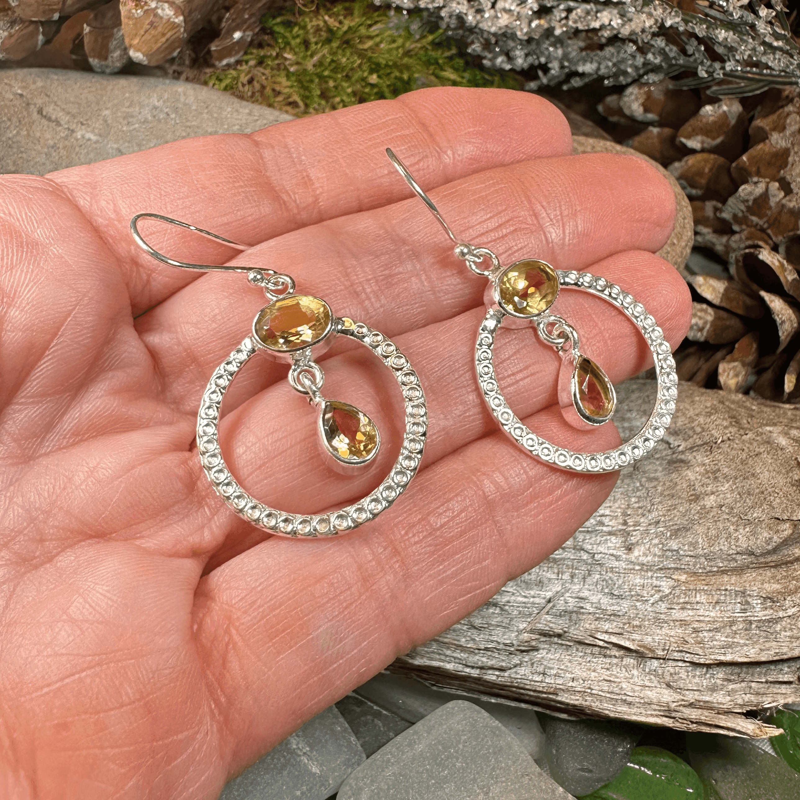 Briallen Gemstone Earrings - Amethyst