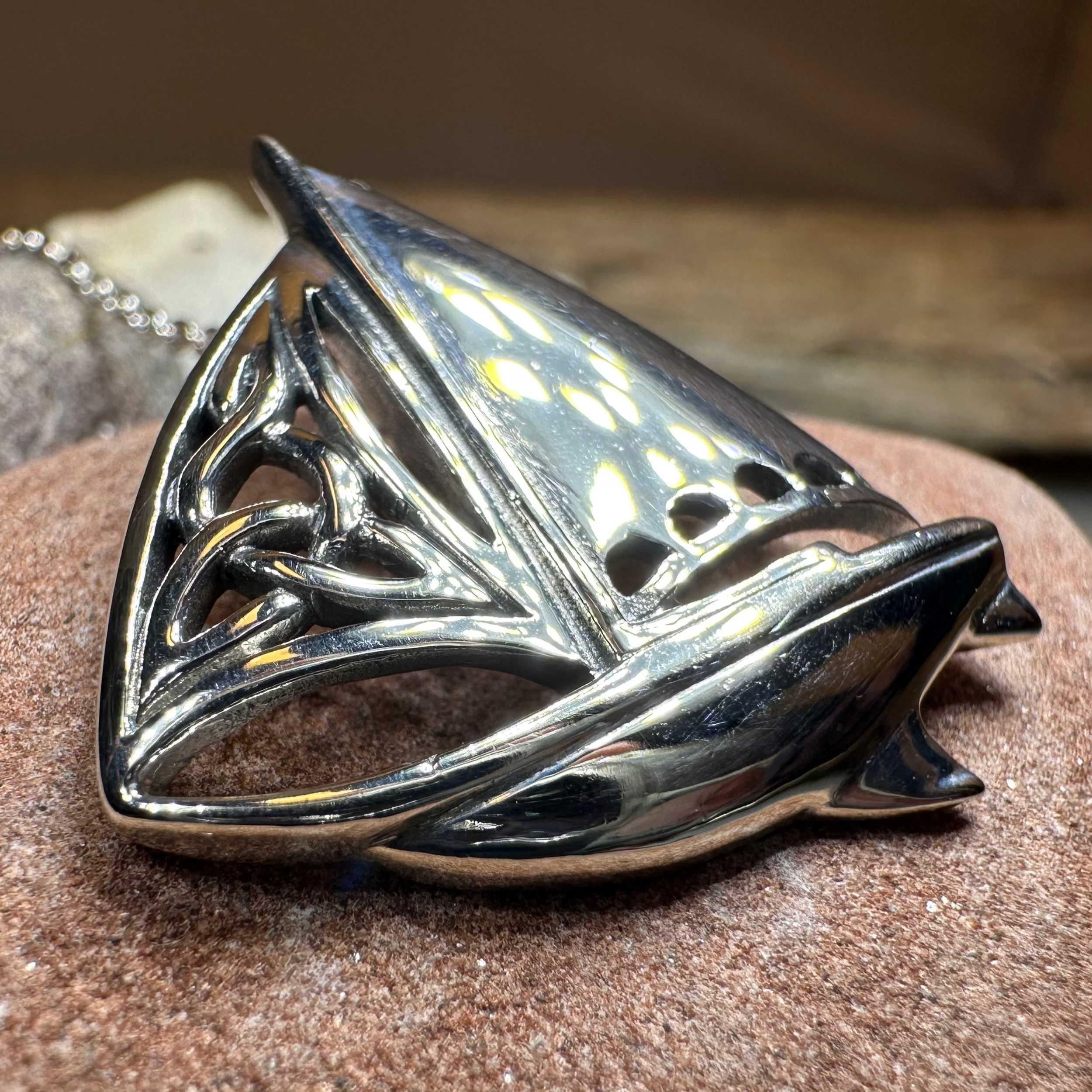 Celtic Sailboat Necklace