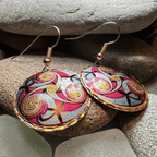 Summer Solstice Celtic Spiral Copper Earrings - 