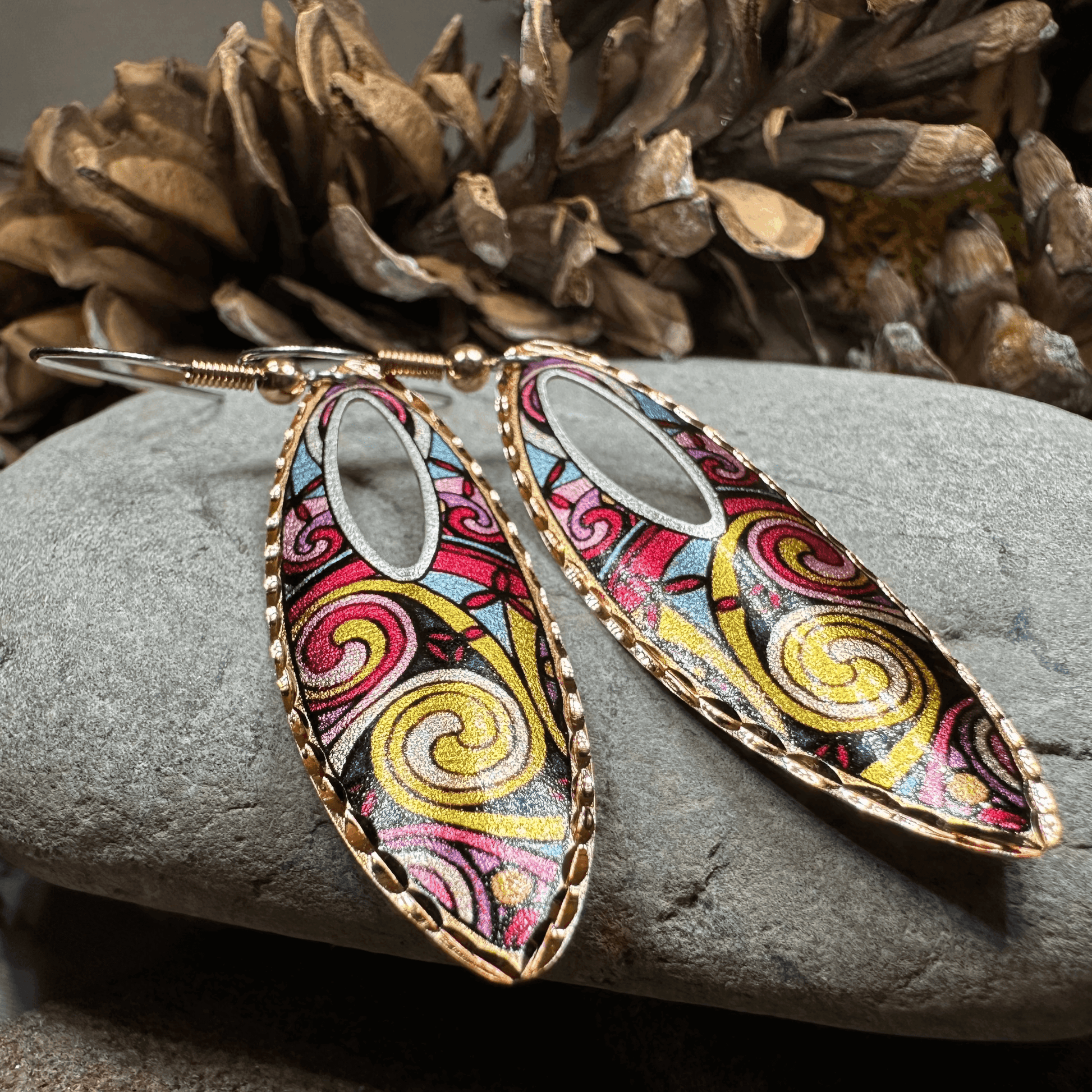 Free Spirit Celtic Spiral Copper Earrings - 