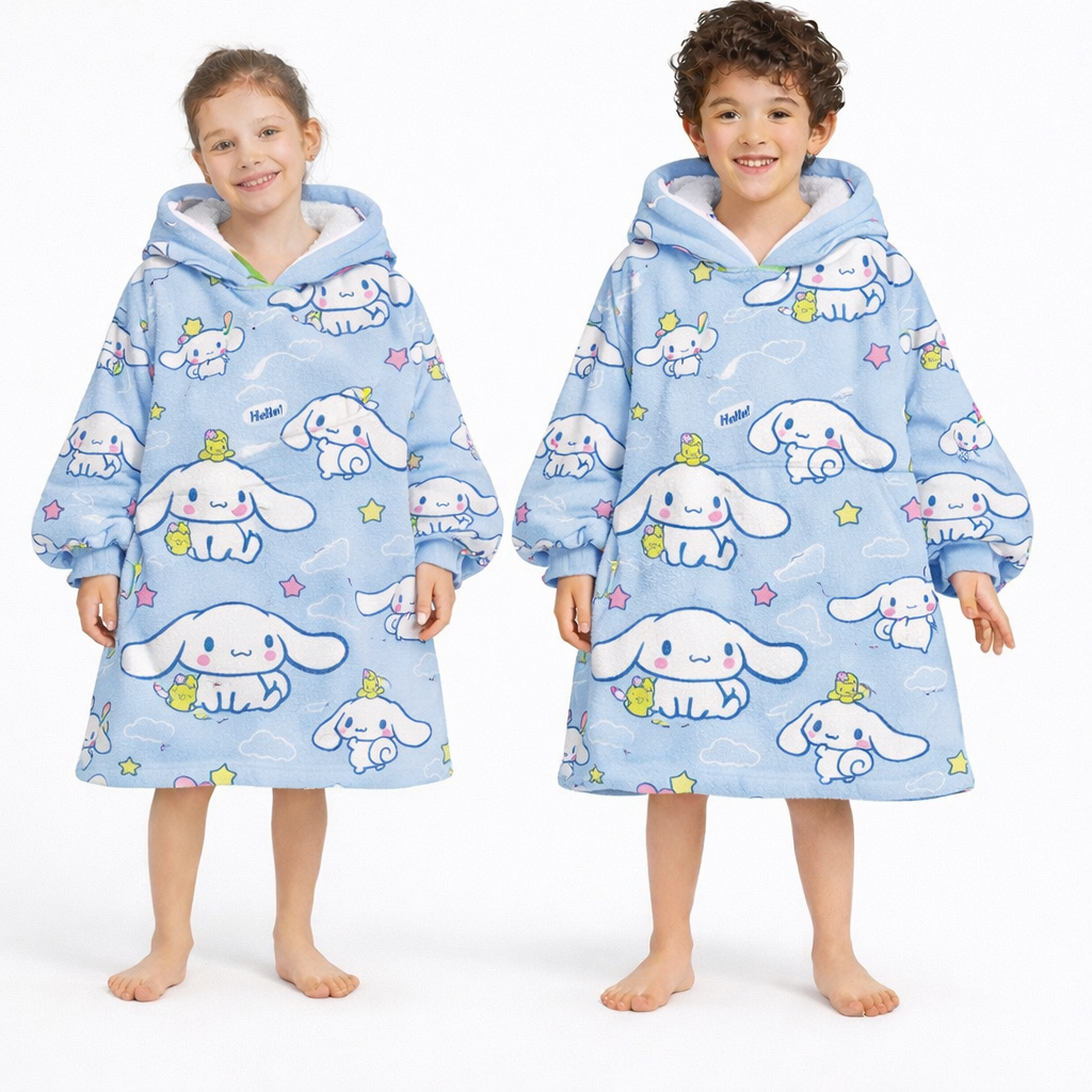 Cinnamoroll Wearable Blanket Hoodie for Kids & Adults | OLM Toys