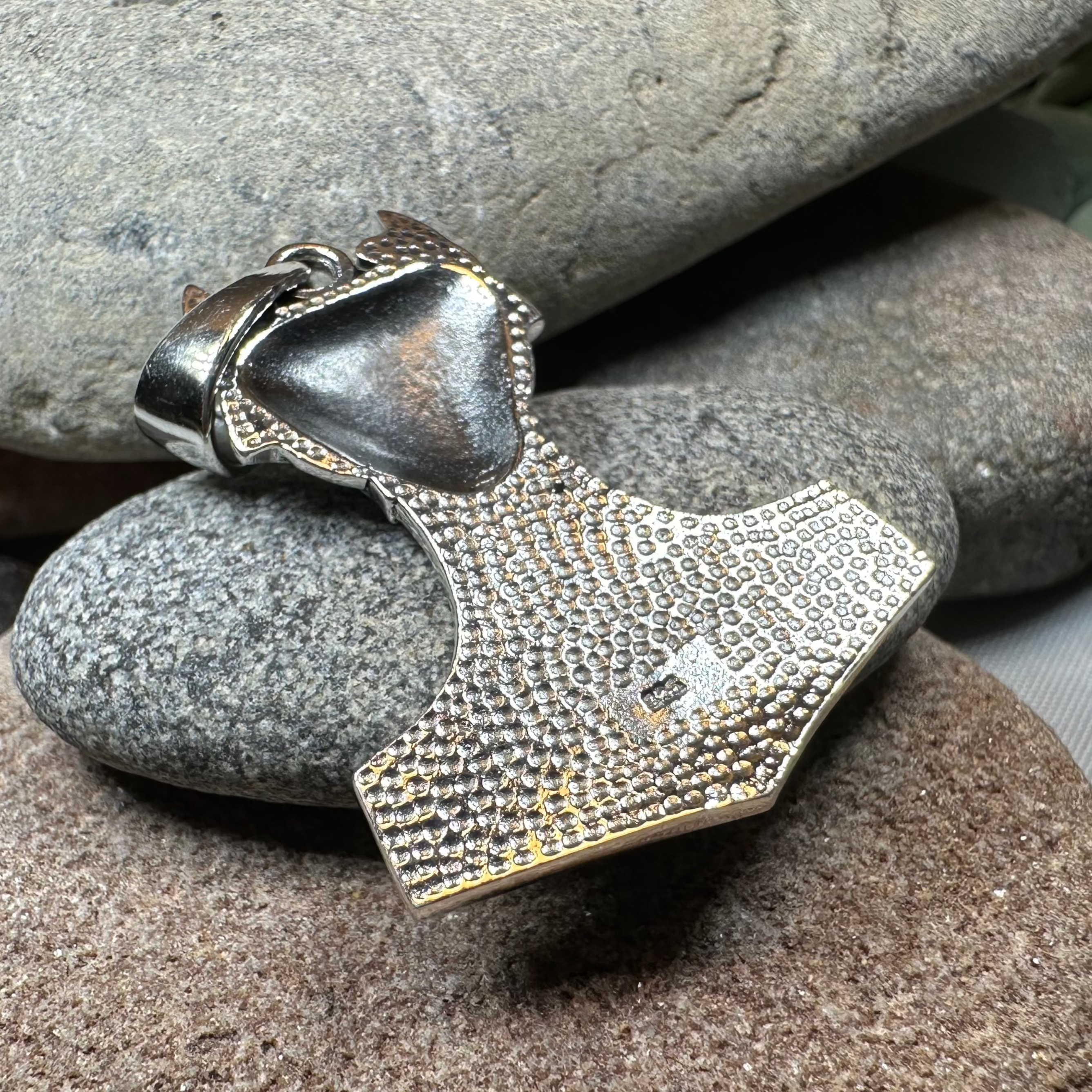 Wolf's Head Thor's Hammer Necklace