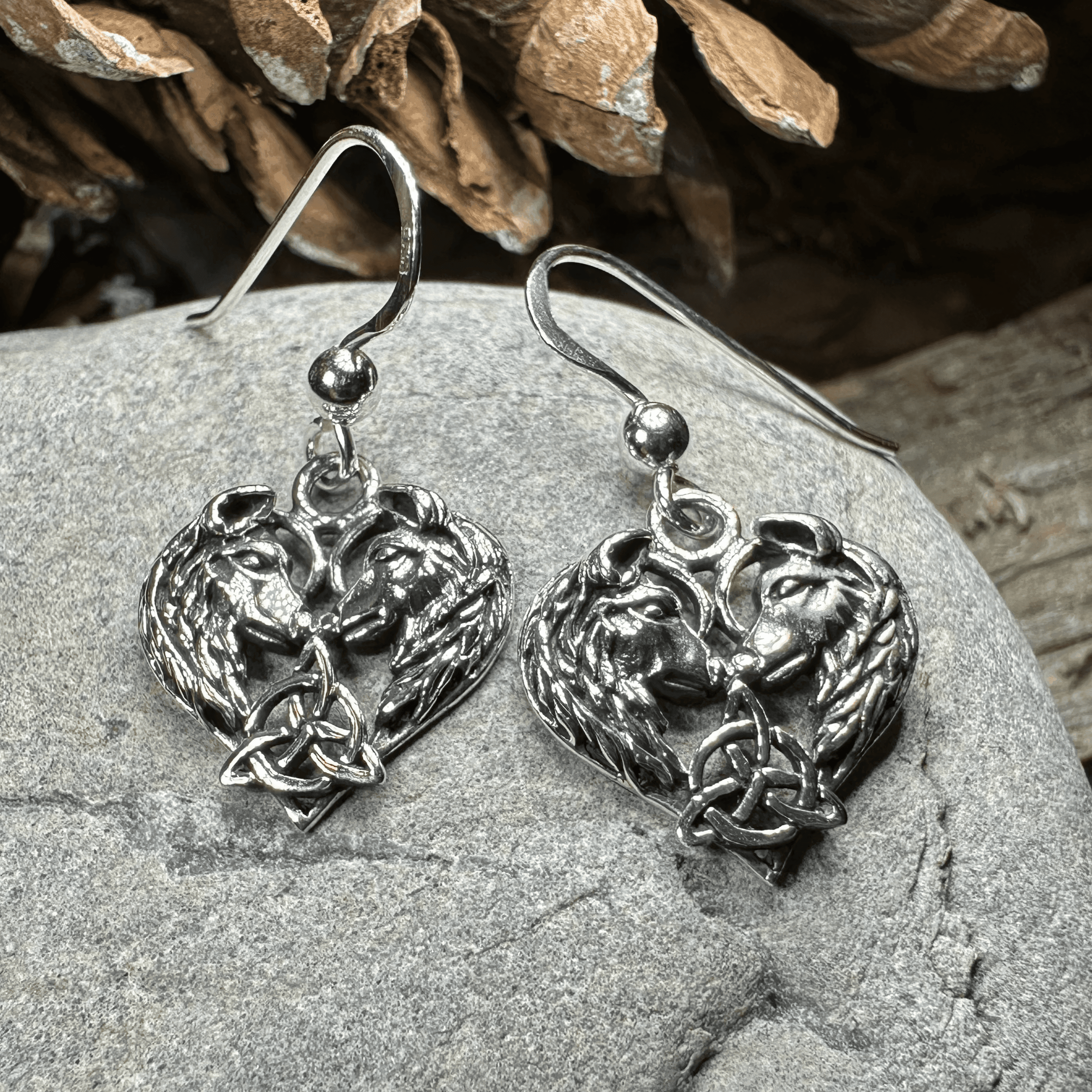 Celtic Wolf Lovers Earrings - 