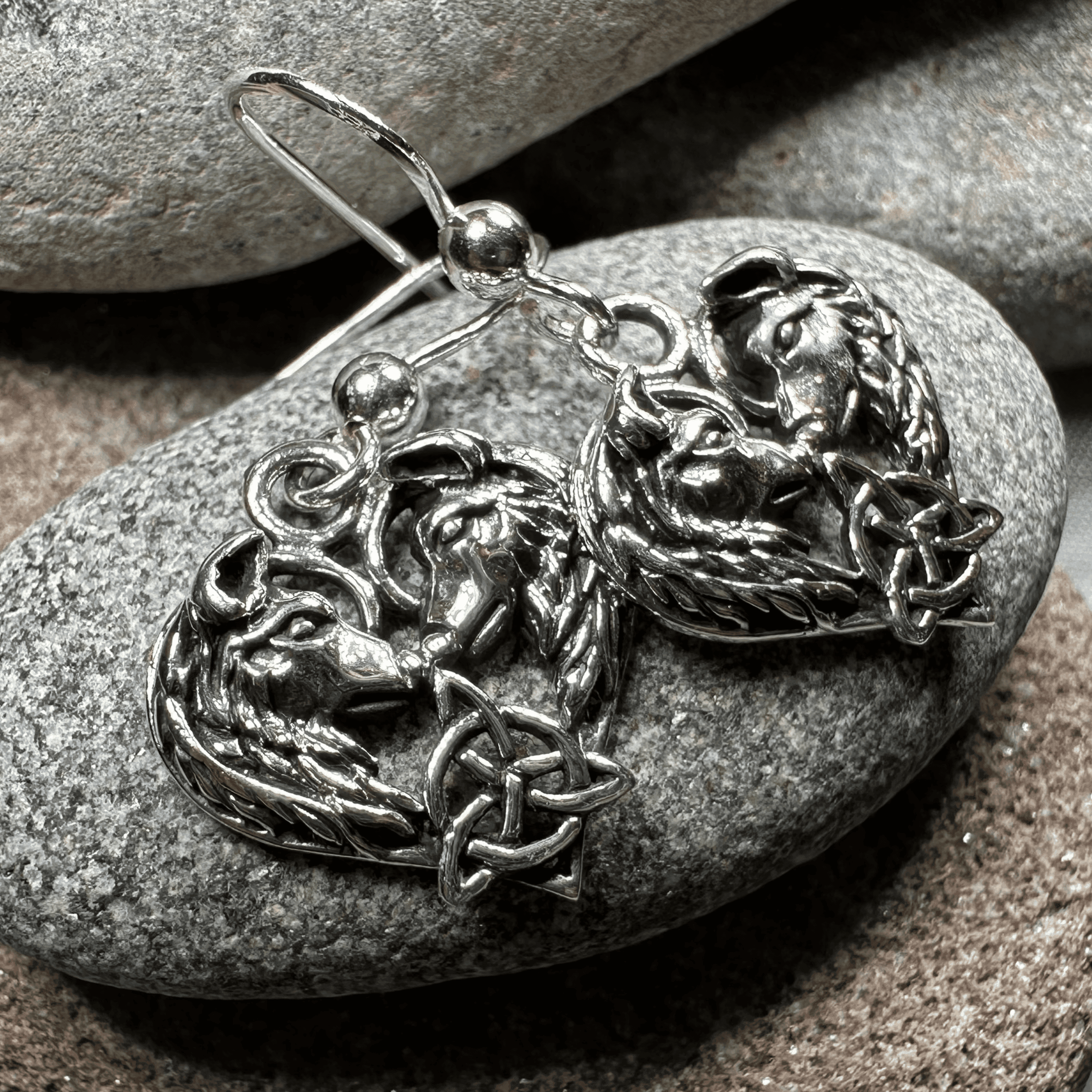 Celtic Wolf Lovers Earrings - 