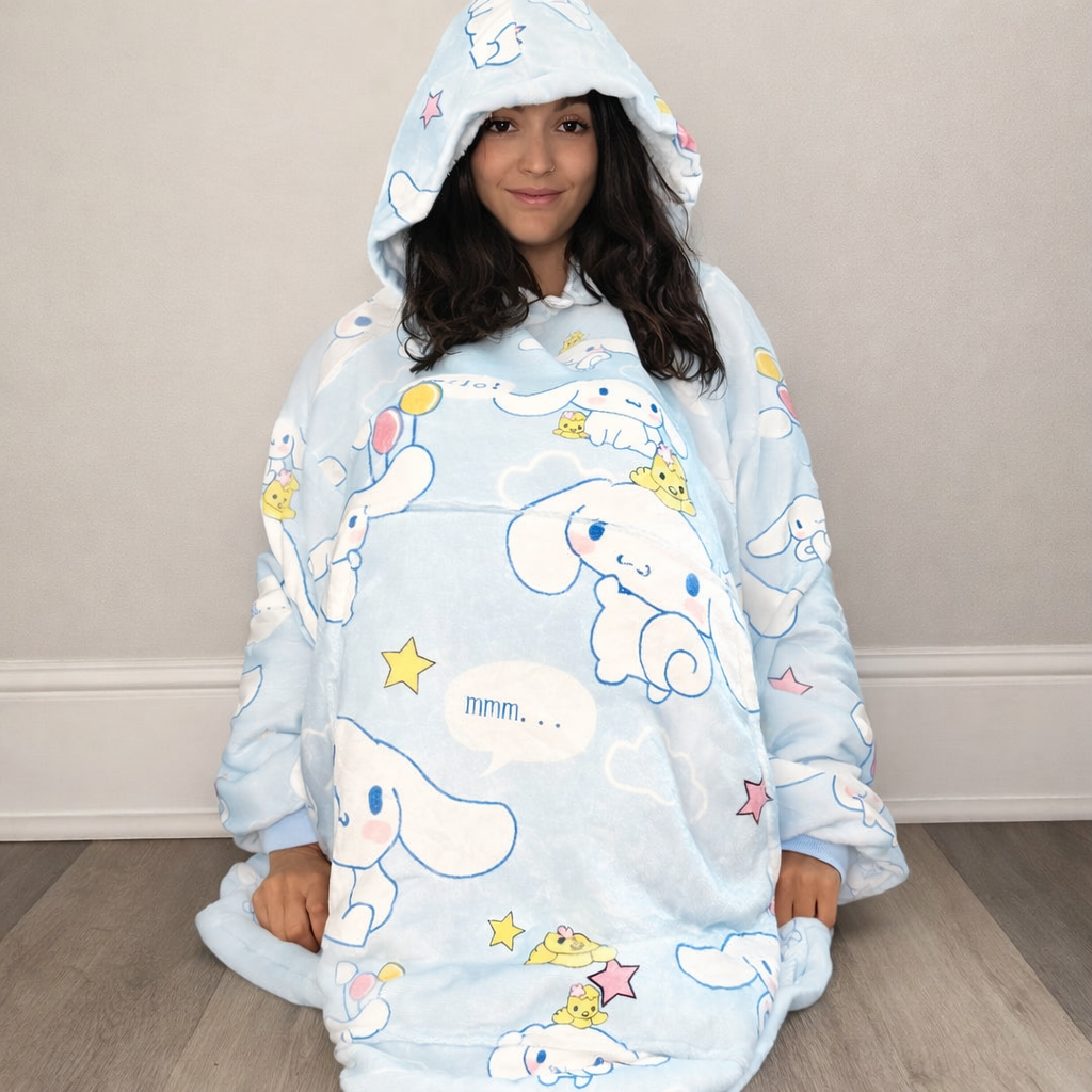 Cinnamoroll Wearable Blanket Hoodie for Kids & Adults | OLM Toys