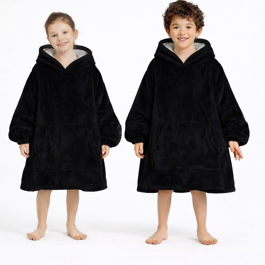 Original Oversized Microfiber & Sherpa Wearable Blanket Hoodie for Kids & Adults | OLM Toys