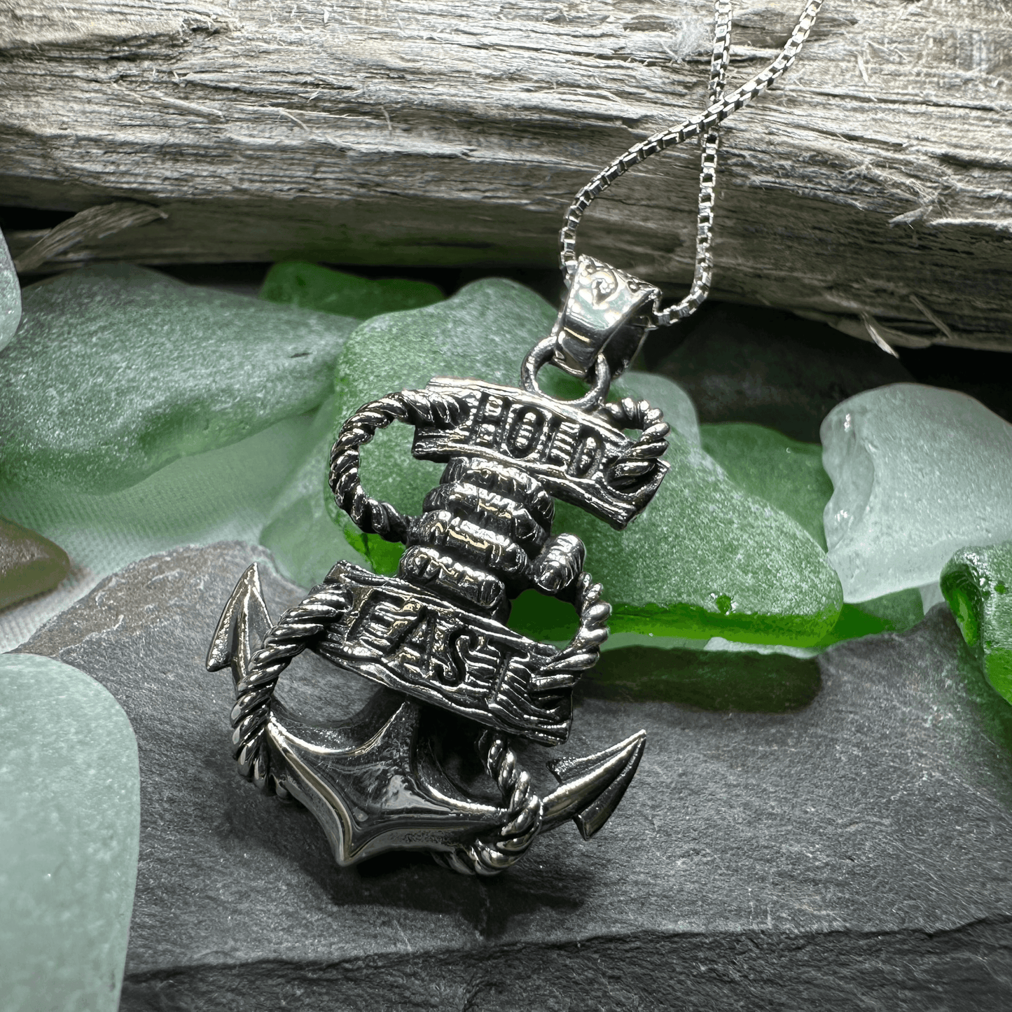 Hold Fast Anchor Necklace - 18