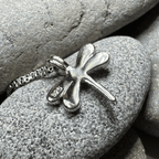 Fairy Meadow Dragonfly Necklace - 18 / White Fire