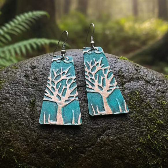 Homeward Tree of Life Copper Earrings