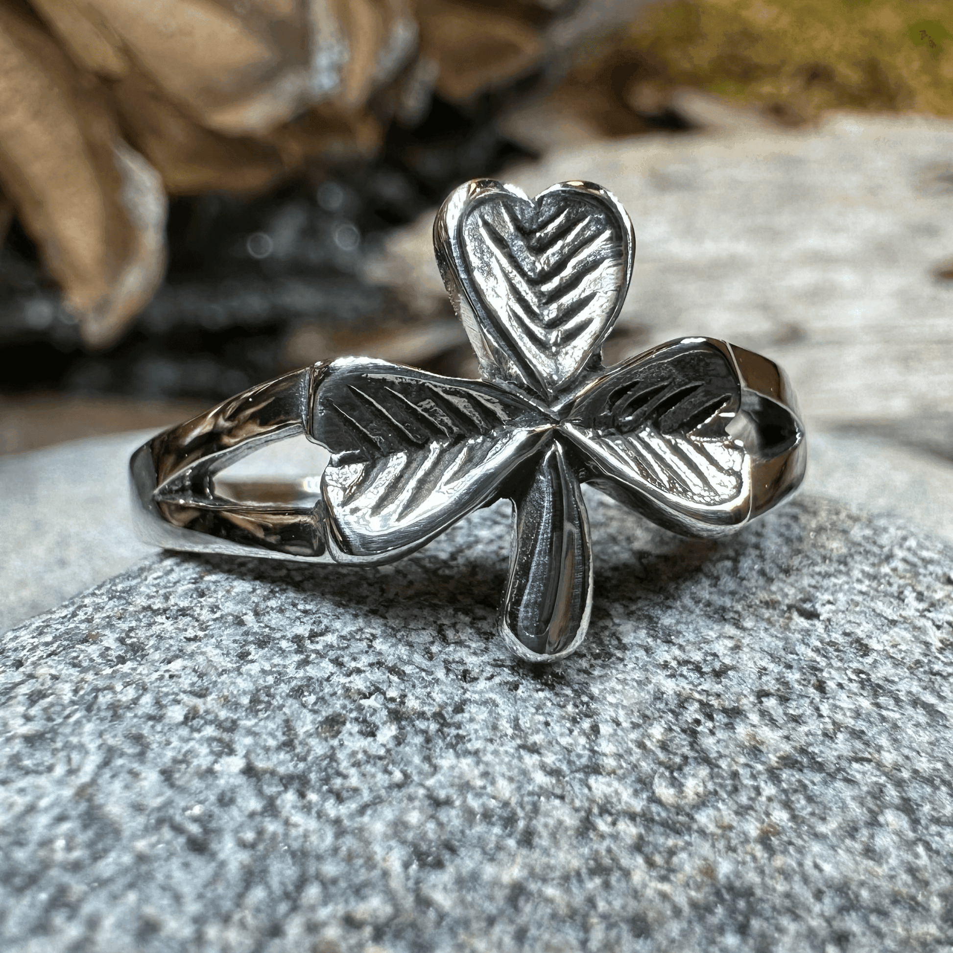 Sláinte Shamrock Celtic Ring - 5