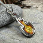 Mystical Celtic Flame Necklace - 18 / Blue