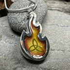 Mystical Celtic Flame Necklace - 18 / Blue