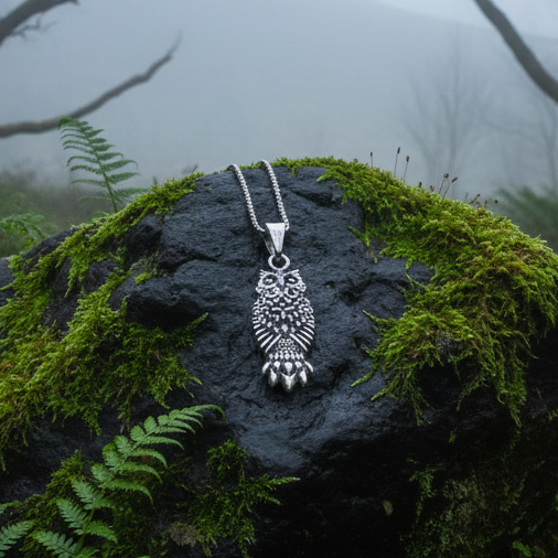 Silver Owl Necklace