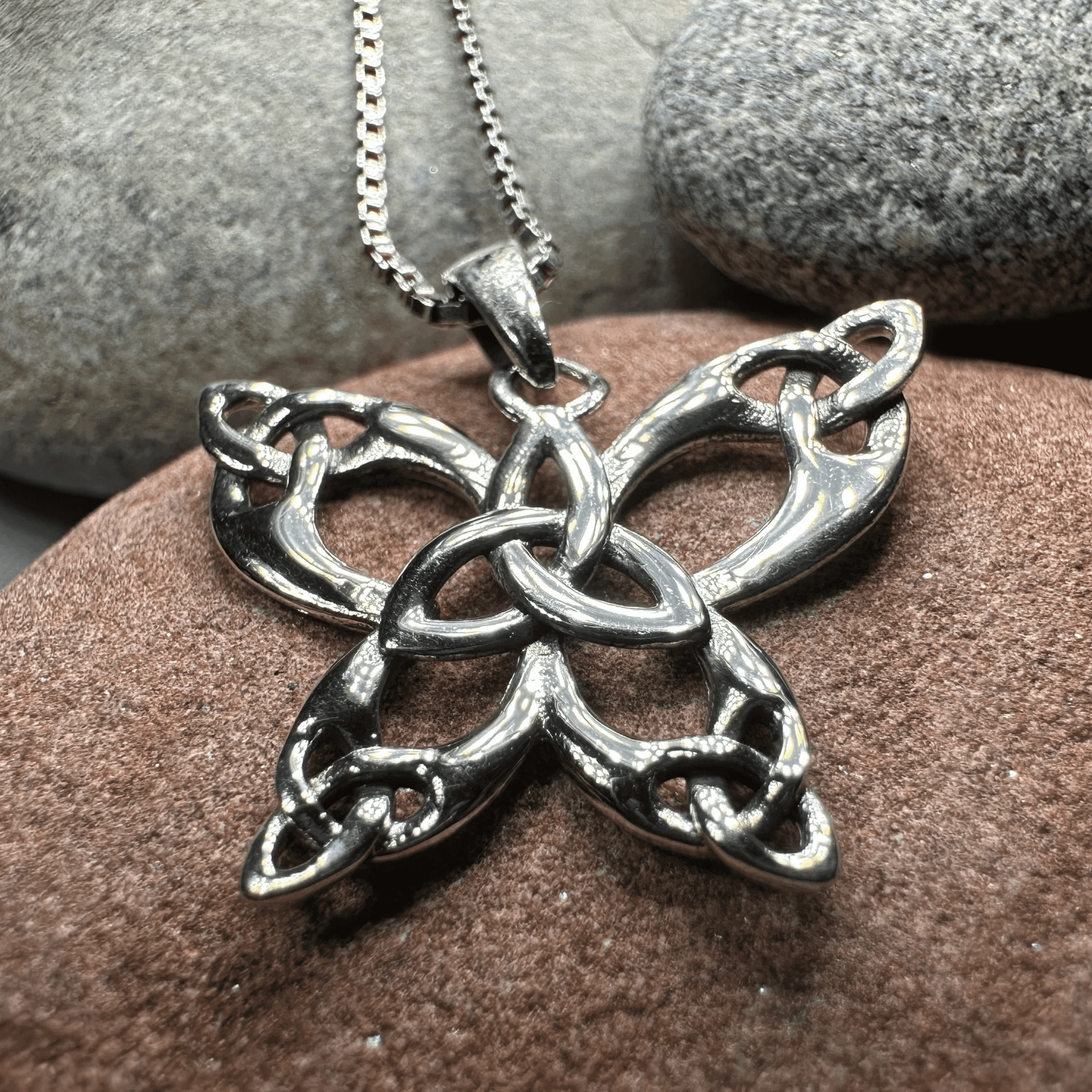 Trinity Knot Butterfly Necklace - 18