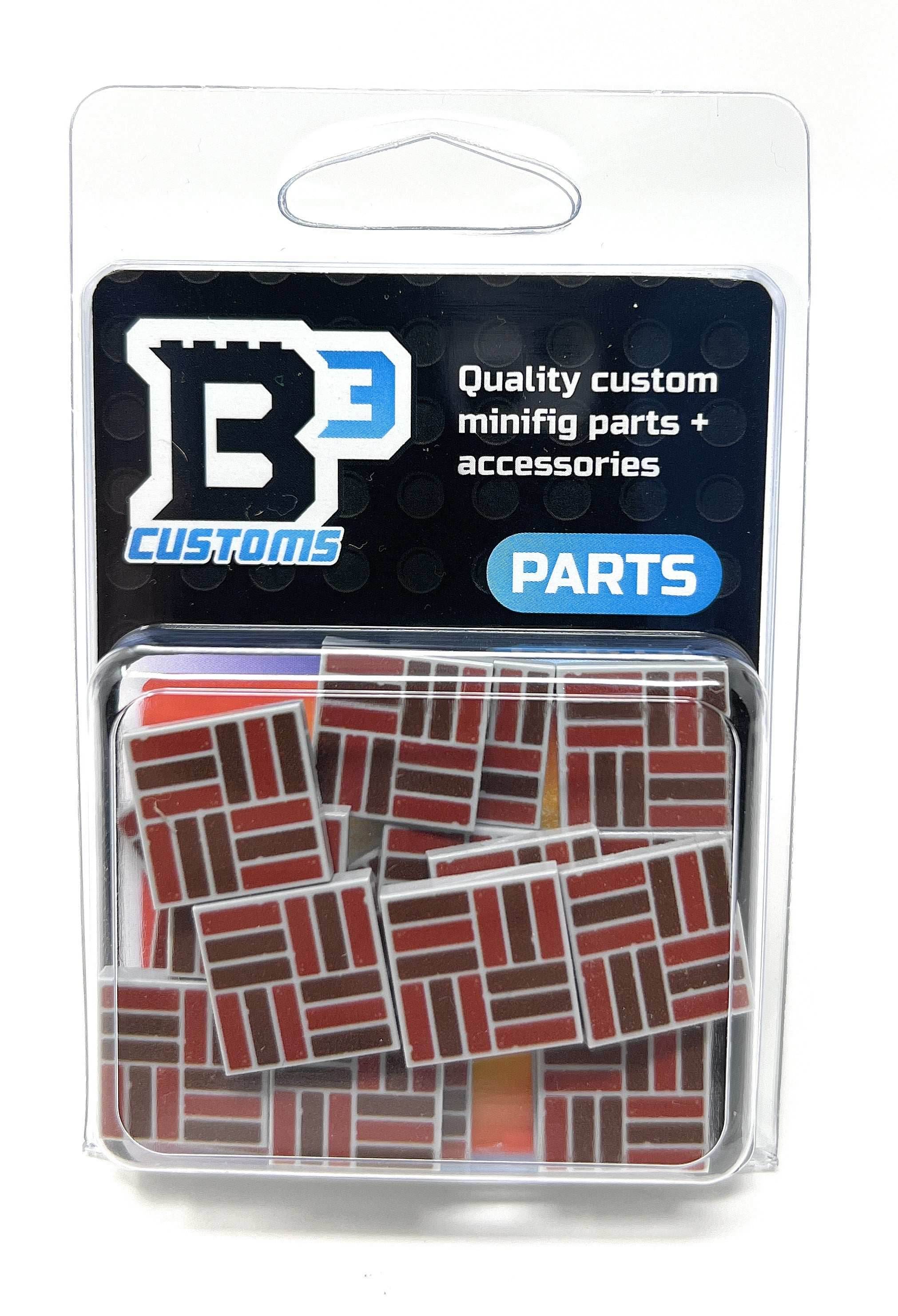 Brick (Mason) Flooring (Pack of 20) - B3 Customs Printed 2x2 Tiles - 