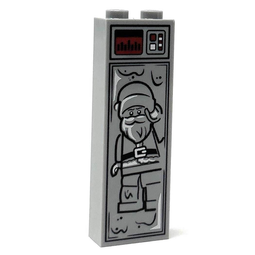 Santa Clause in Carbonite (1x2x5 Brick) made using LEGO part - B3 Customs - 
