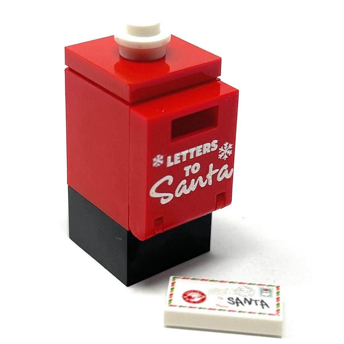 Letter to Santa Mailbox and Envelope made using LEGO parts - B3 Customs - 