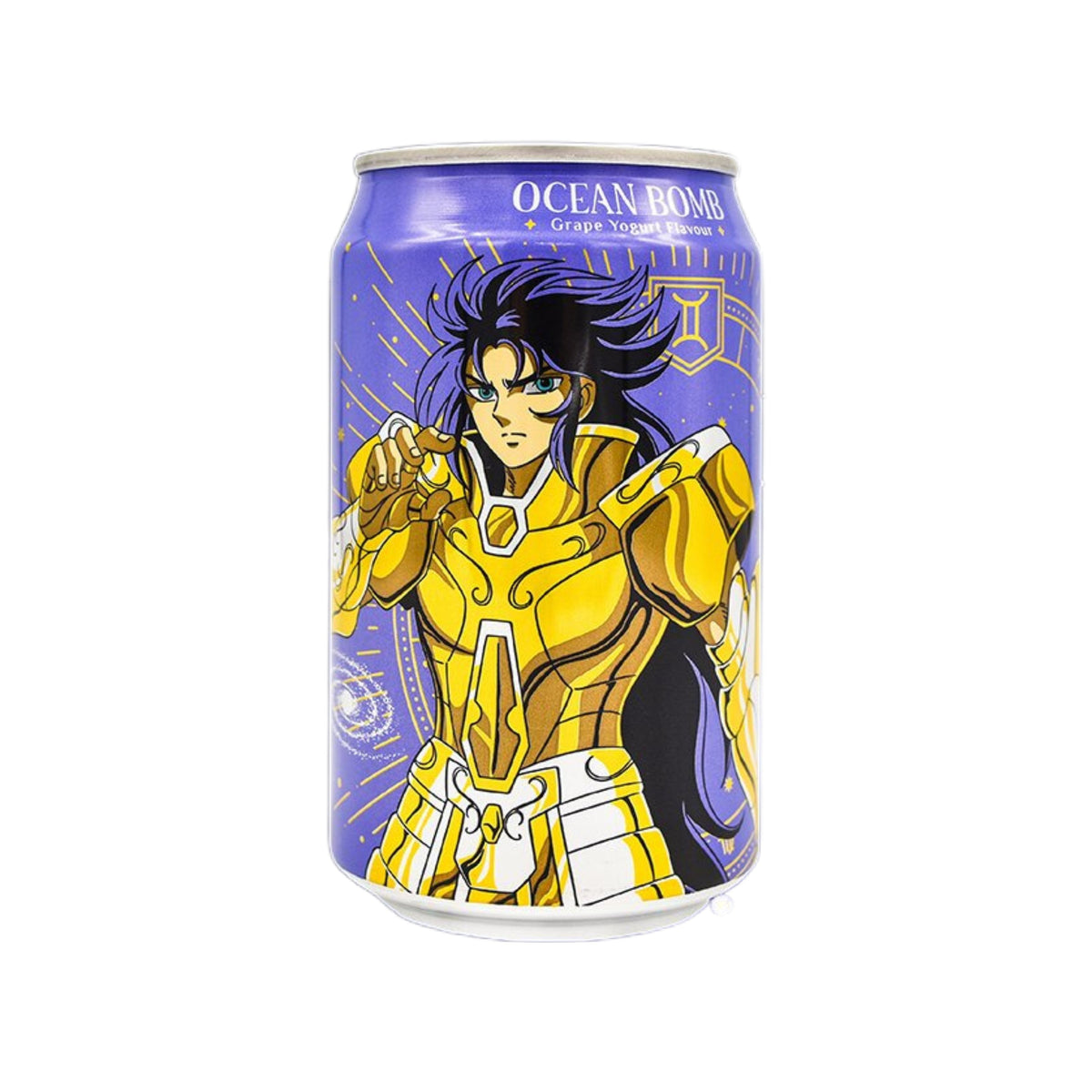 Ocean Bomb Saint Seiya Sparkling Water Grape Yogurt Flavor (330mL) (China)