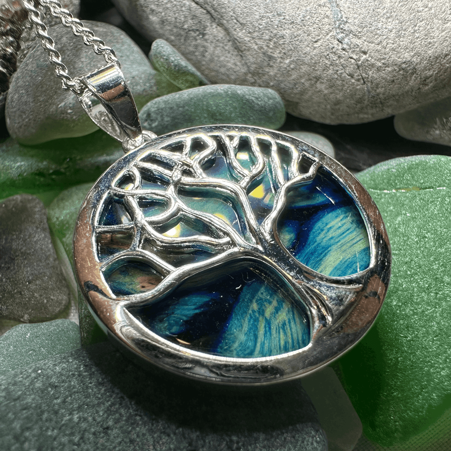 Heathergems Tree of Life Necklace - Green