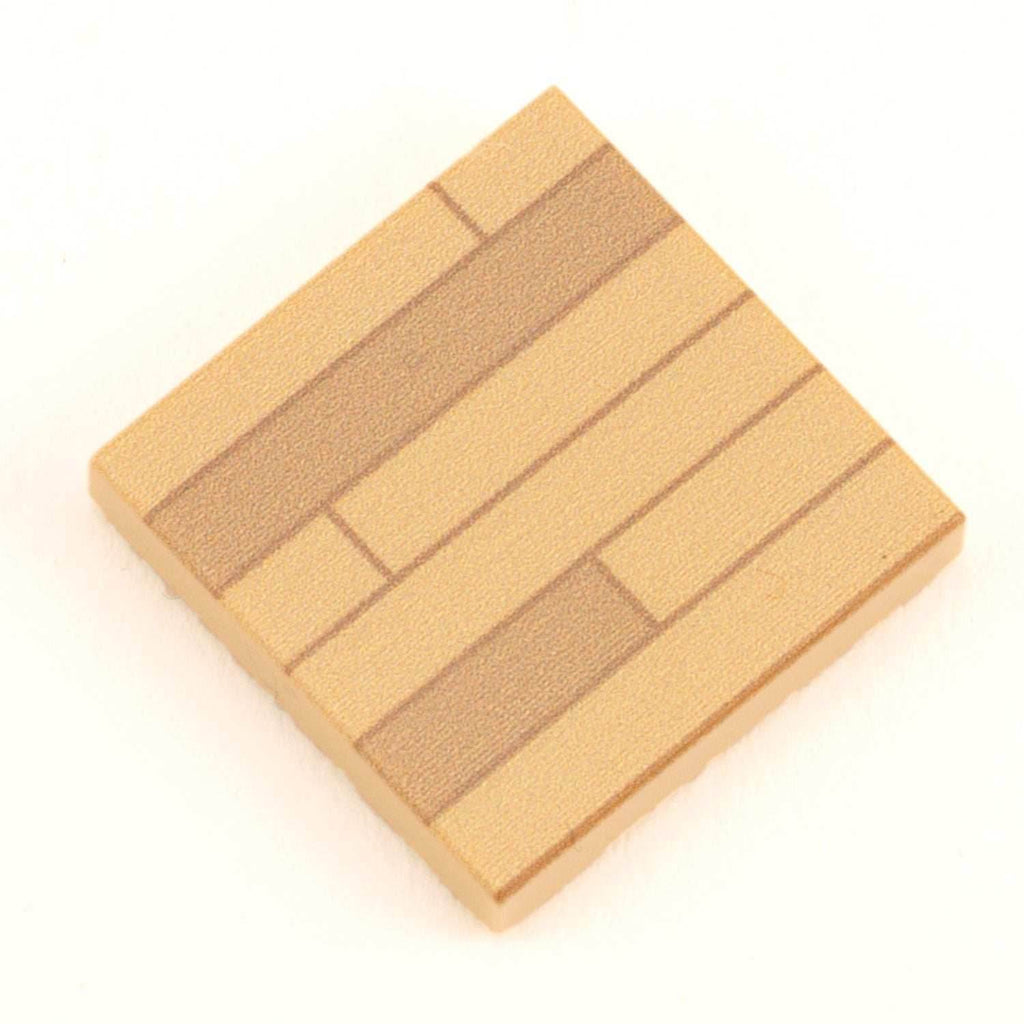 B3 Customs Light Hardwood Tile Part Pack (20 Tiles) made with LEGO parts - 