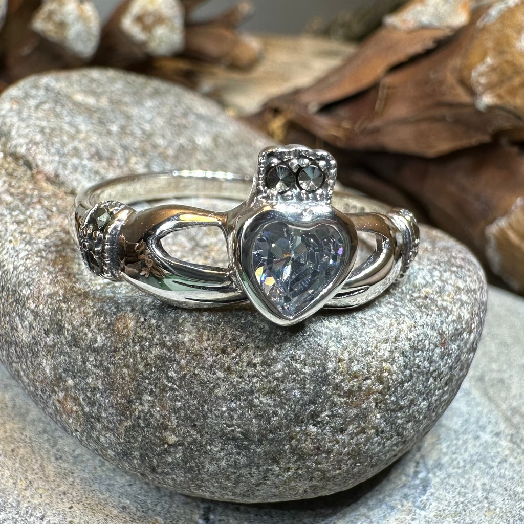 Ree Marcasite Claddagh Ring