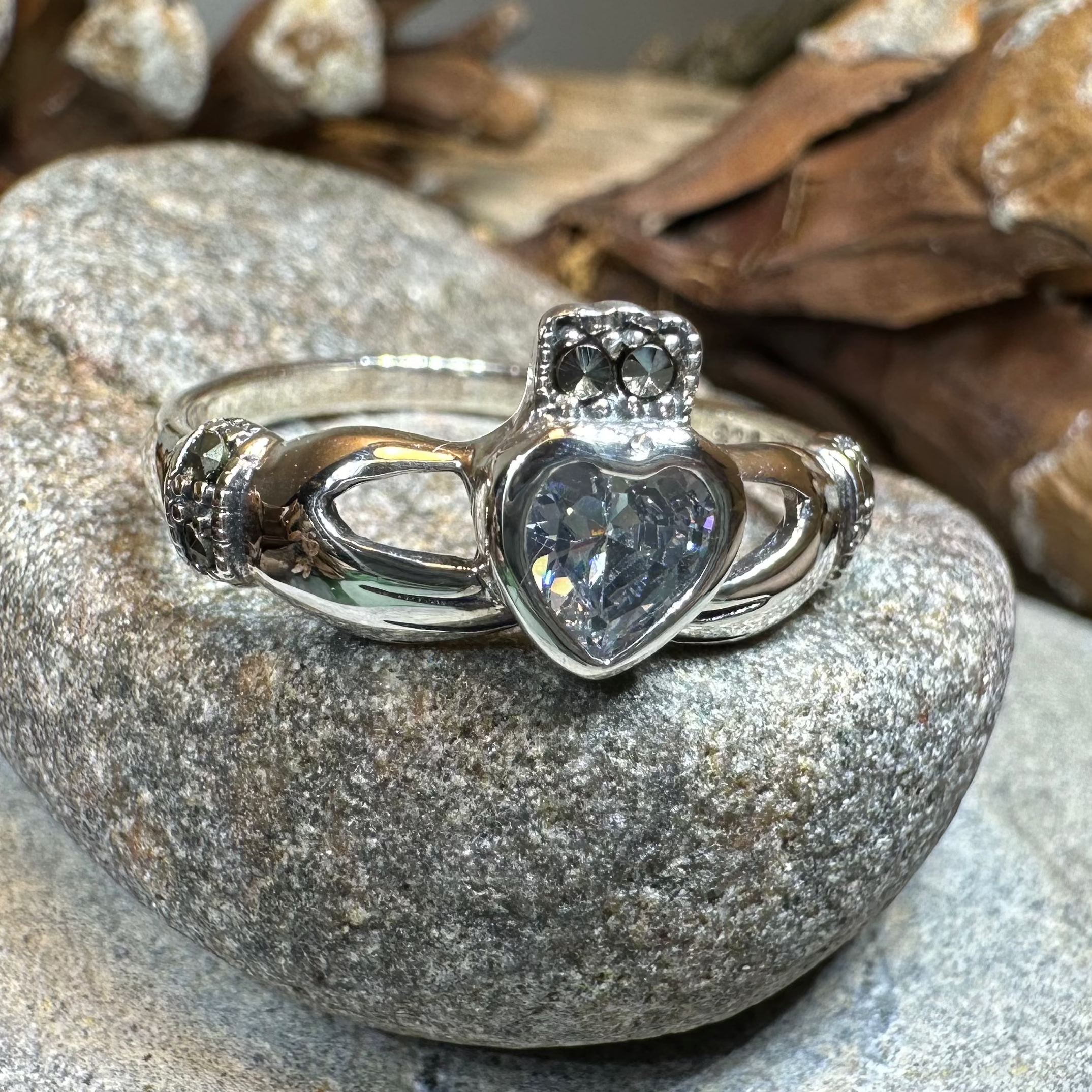 Ree Marcasite Claddagh Ring