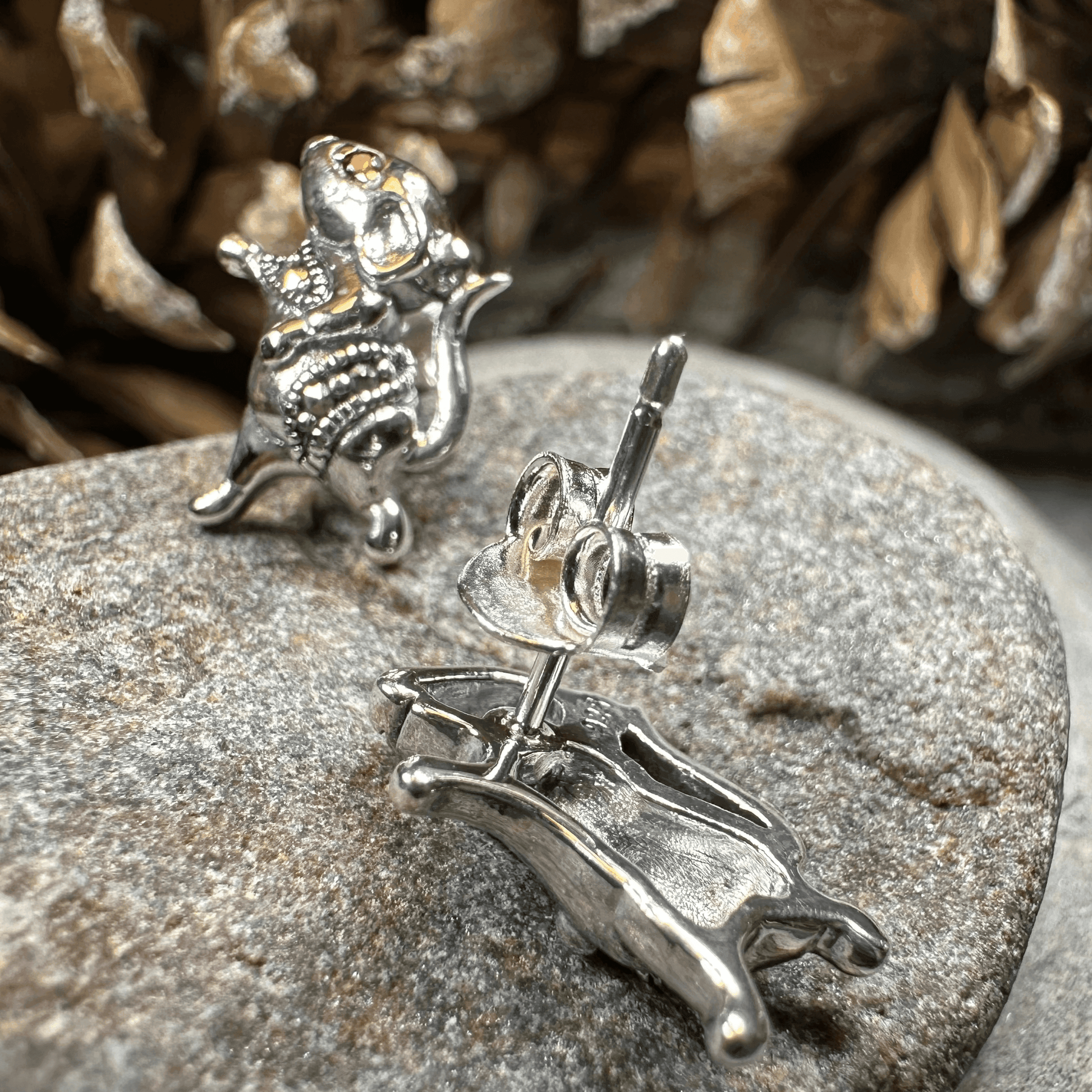 Luch Mouse Post Earrings - 